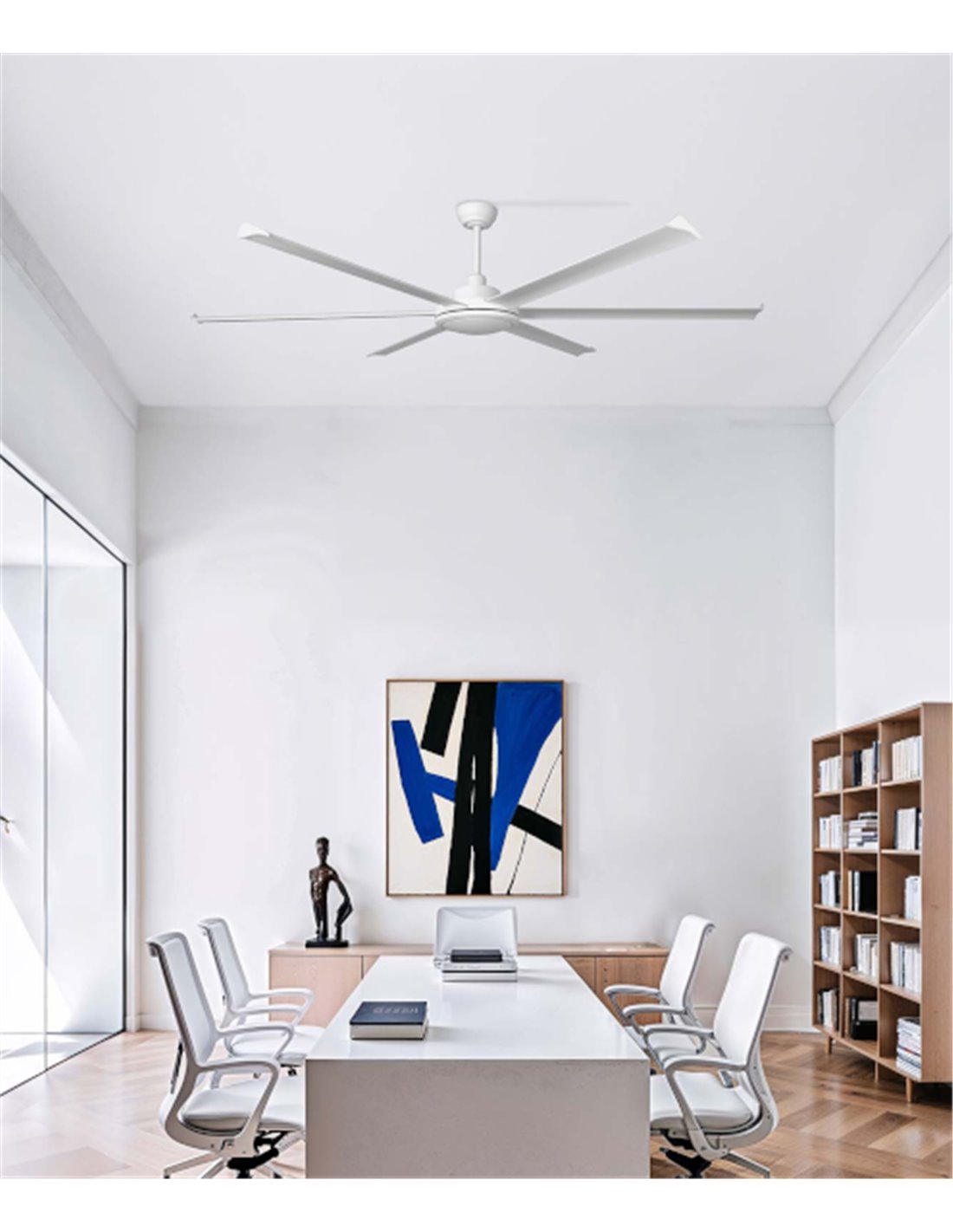 Rotterdam 20 XL LED ceiling fan with light - Faro - White DC fan, big size Rotterdam 20 XL LED ceiling fan with light - Faro - White DC fan, big size