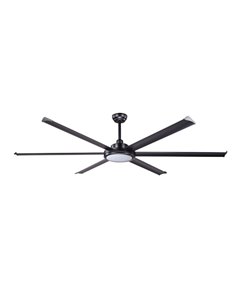 Rotterdam 20 XL ceiling fan with light - Faro - Black DC fan with LED light