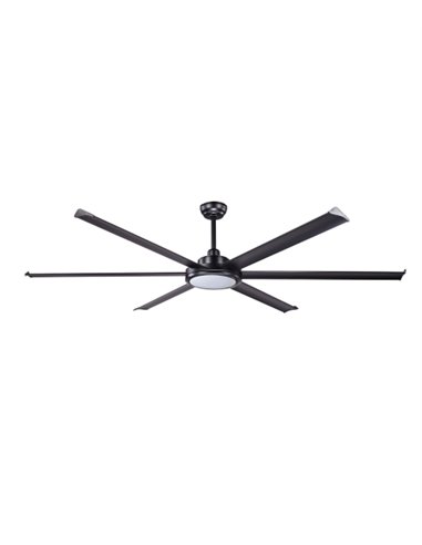 Rotterdam 20 XL ceiling fan with light - Faro - Black DC fan with LED light
