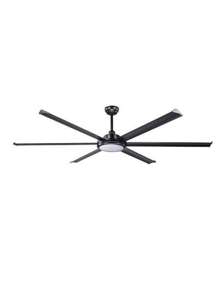 Rotterdam 20 XL ceiling fan with light - Faro - Black DC fan with LED light