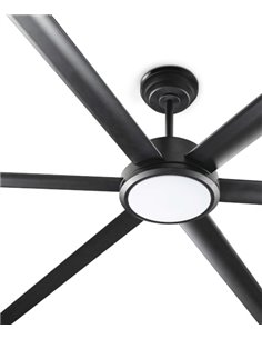 Rotterdam 20 XL ceiling fan with light - Faro - Black DC fan with LED light 2