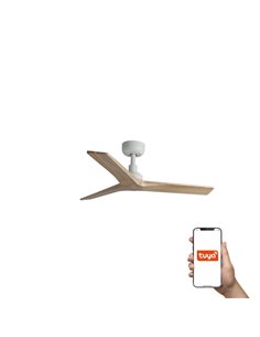 Klim Smart S ceiling fan without light - Faro - Pine DC fan 2
