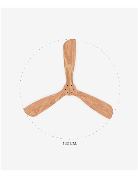 Lantau L ceiling fan without light - Faro - Dark walnut DC fan