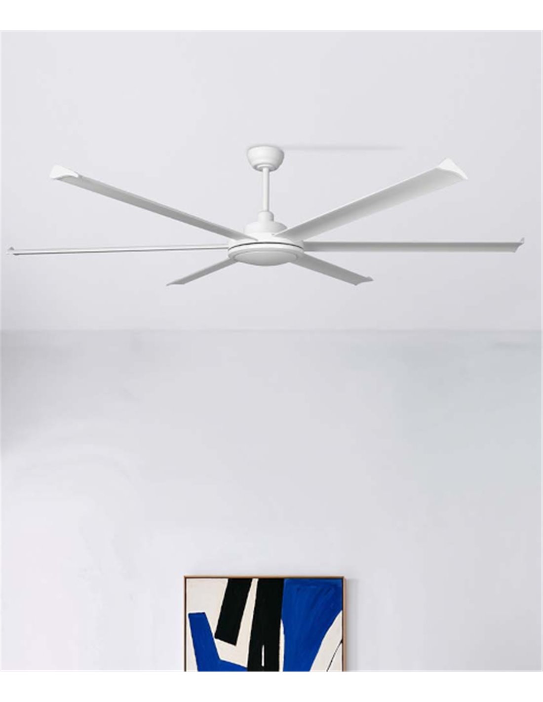 Rotterdam 20 XL LED ceiling fan with light - Faro - White DC fan, big size Rotterdam 20 XL LED ceiling fan with light - Faro - White DC fan, big size