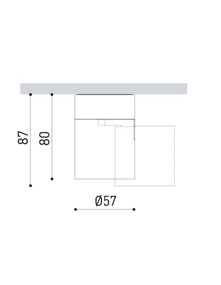 Flip surface mounted ceiling spotlight - Arkoslight - Directional LED spotlight