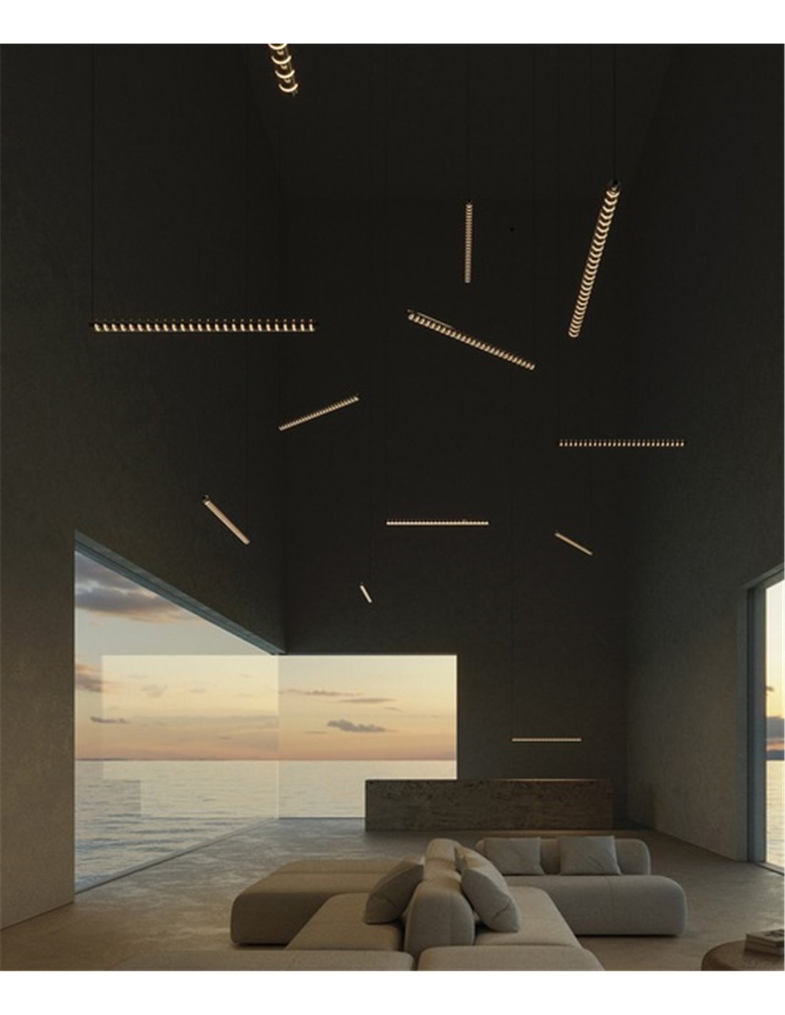 Loop linear pendant light - Arkoslight - LED minimalist lamp Loop linear pendant light - Arkoslight - LED minimalist lamp