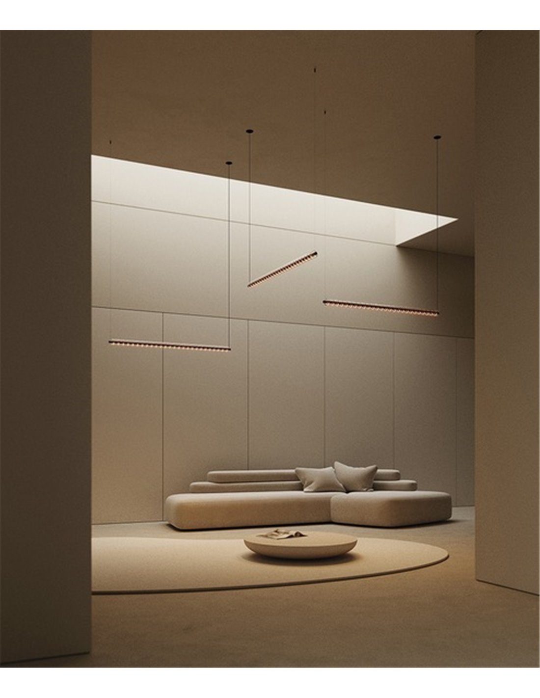 Loop linear pendant light - Arkoslight - LED minimalist lamp Loop linear pendant light - Arkoslight - LED minimalist lamp