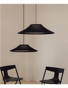 Warp recessed pendant light - Arkoslight - Textile lampshade, translucent