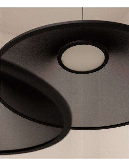 Warp pendant light - Arkoslight - Textile lampshade, translucent
