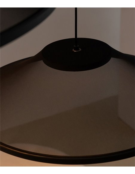 Warp pendant light - Arkoslight - Textile lampshade, translucent