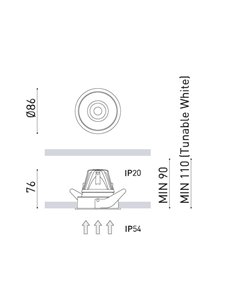 Buddy Super Spot recessed ceiling light - Arkoslight - Outdoor LED light, Ø 8,6 cm 2