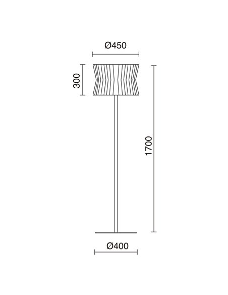 Cora floor lamp - Novolux Lighting - Modern lamp with ribbon shade