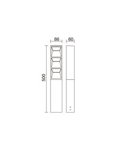 Flat outdoor bollard - Novolux Lighting - Anthracite LED lamp