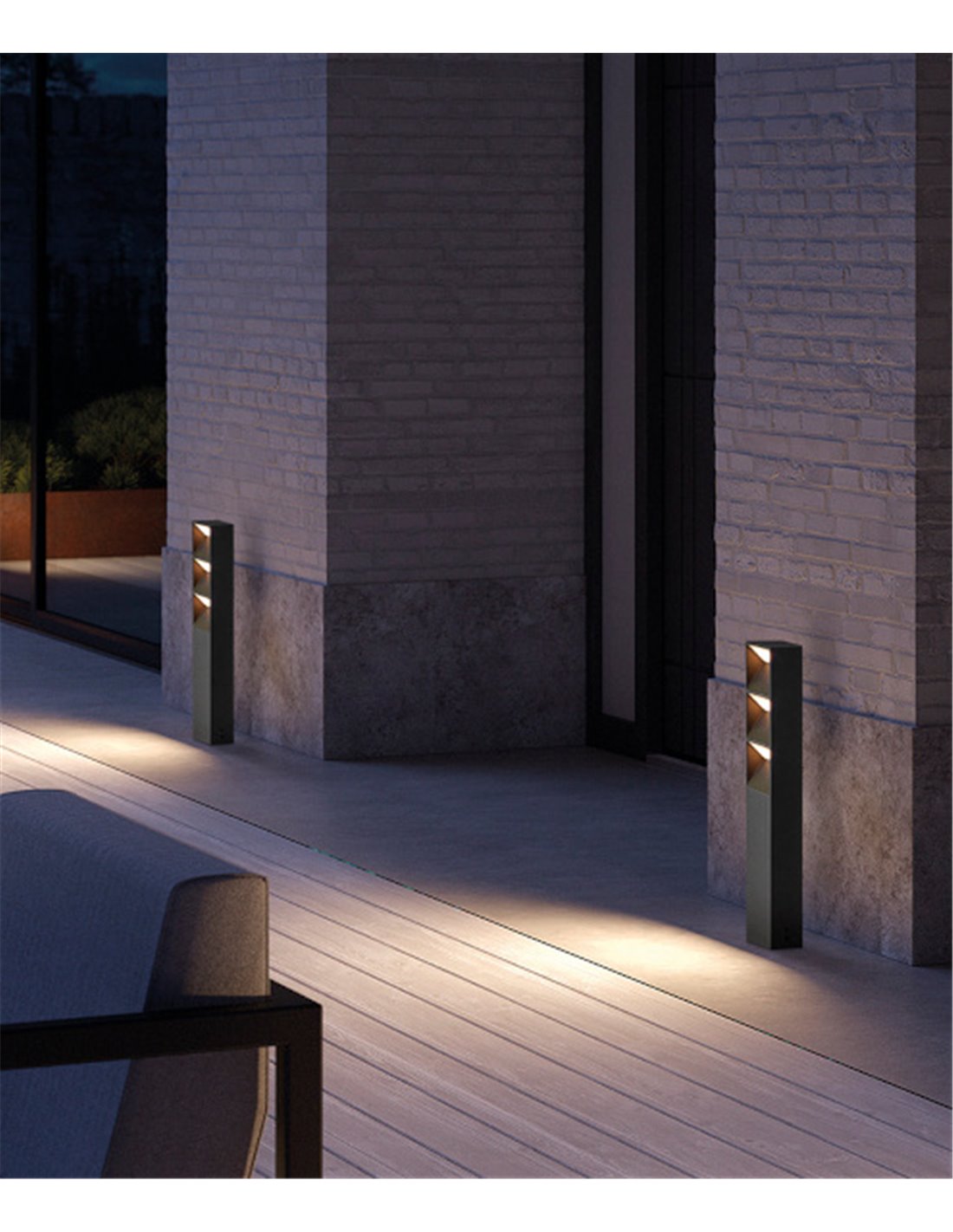 Flat outdoor bollard - Novolux Lighting - Anthracite LED lamp Flat outdoor bollard - Novolux Lighting - Anthracite LED lamp