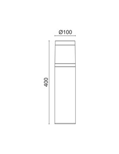 Ikona outdoor bollard - Novolux Lighting - Black outdoor lamp