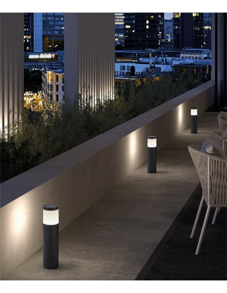 Ikona outdoor bollard - Novolux Lighting - Black outdoor lamp