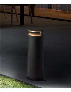 Loop outdoor bollard - Novolux Lighting - Black lamp in 2 sizes