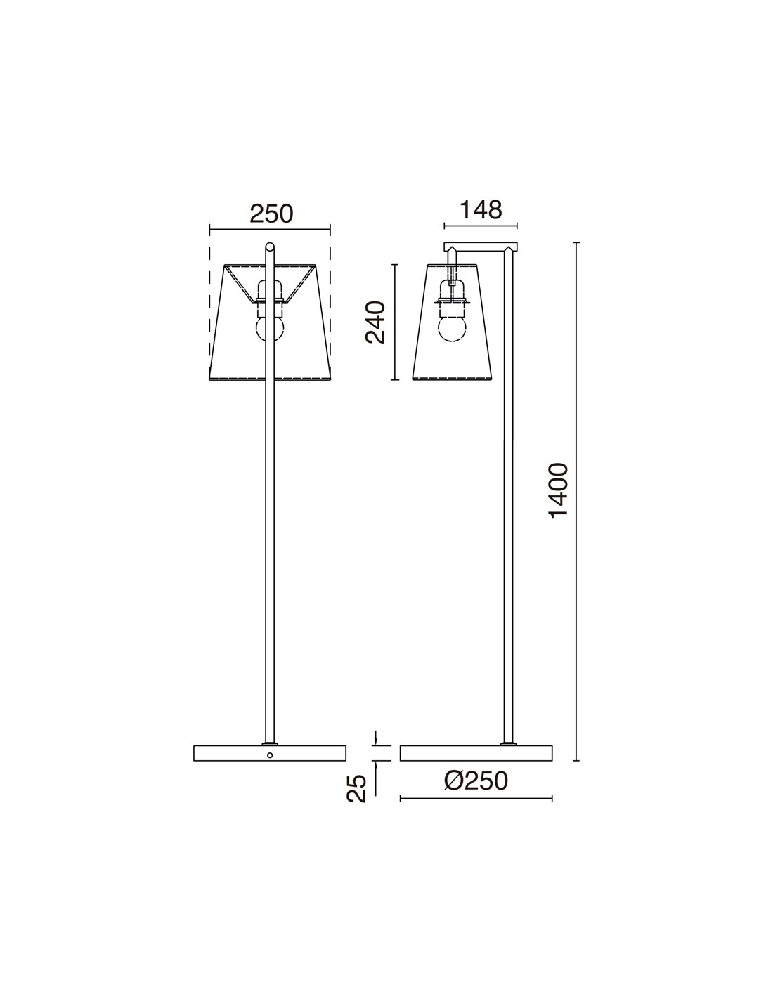 Nemo floor lamp - Novolux Lighting - Modern lamp with synthetic fabric shade Nemo floor lamp - Novolux Lighting - Modern lamp with synthetic fabric shade