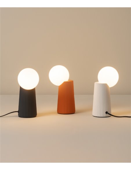 Land table lamp - Milan - Ceramic lamp and 2 glass spheres