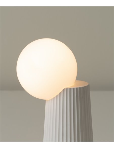 Land table lamp - Milan - Ceramic lamp and 2 glass spheres