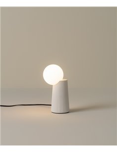 Land table lamp - Milan - Ceramic lamp and 2 glass spheres 2