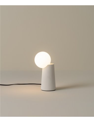 Land table lamp - Milan - Ceramic lamp and 2 glass spheres