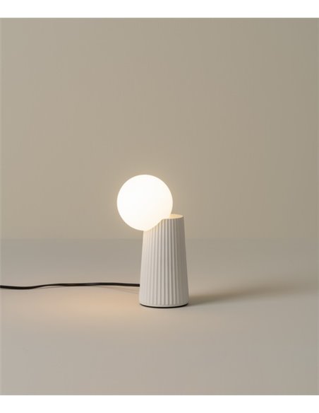 Land table lamp - Milan - Ceramic lamp and 2 glass spheres