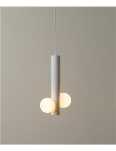 Land pendant light - Milan - Ceramic and blown glass lamp 2