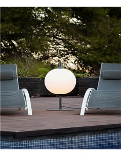 Saigon outdoor floor lamp - Faro - Grey/white, 100 cm/10 cm