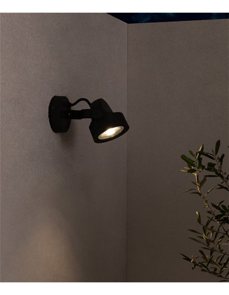 Lámpara LED proyector gris oscuro orientable 90º – Alfa – Faro