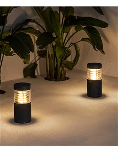 Giza outdoor light - Faro - Bollard and pedestal light in dark grey finish