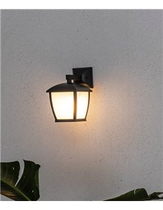 Dark grey wall lamp available in two sizes - Wilma - Faro