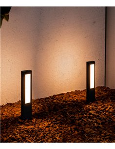 Lámpara baliza LED gris oscuro disponible en dos tamaños – Nanda – Faro