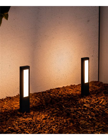 Lámpara baliza LED gris oscuro disponible en dos tamaños – Nanda – Faro