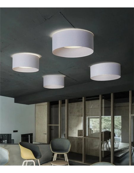 In Opaque ceiling light - Massmi - Opaque cotton fabric shade, Various sizes: Ø 40 cm/50 cm/70 cm/100 cm