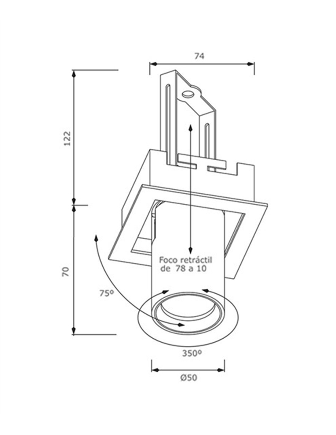 FE21 recessed spotlight - Conalux - Square lamp with adjustable light FE21 recessed spotlight - Conalux - Square lamp with adjustable light