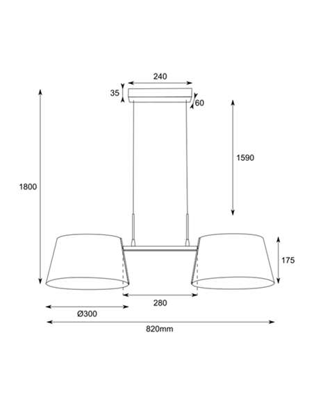 Bilbo pendant light - Conalux - Double PMMA shades Bilbo pendant light - Conalux - Double PMMA shades