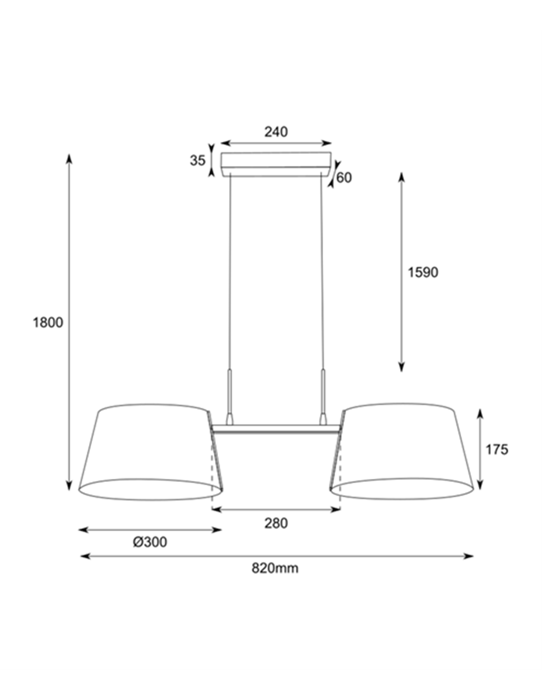 Bilbo pendant light - Conalux - Double PMMA shades Bilbo pendant light - Conalux - Double PMMA shades