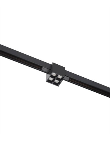 R12 magnetic track spotlight - Conalux - Square black spotlight