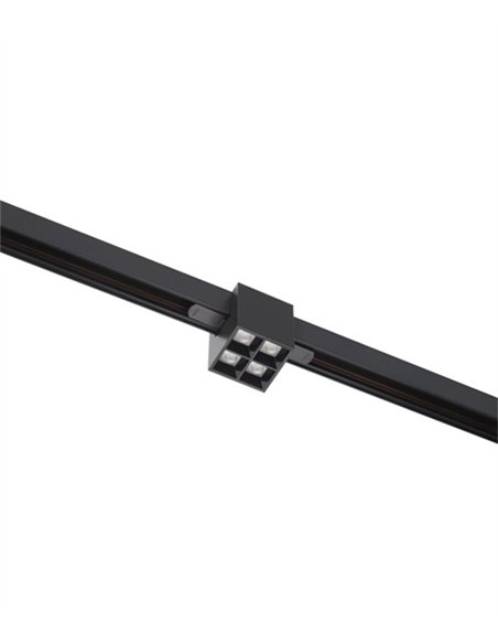 R12 magnetic track spotlight - Conalux - Square black spotlight