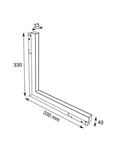 R14 vertical corner luminaire - Conalux - Lamp for magnetic track 2