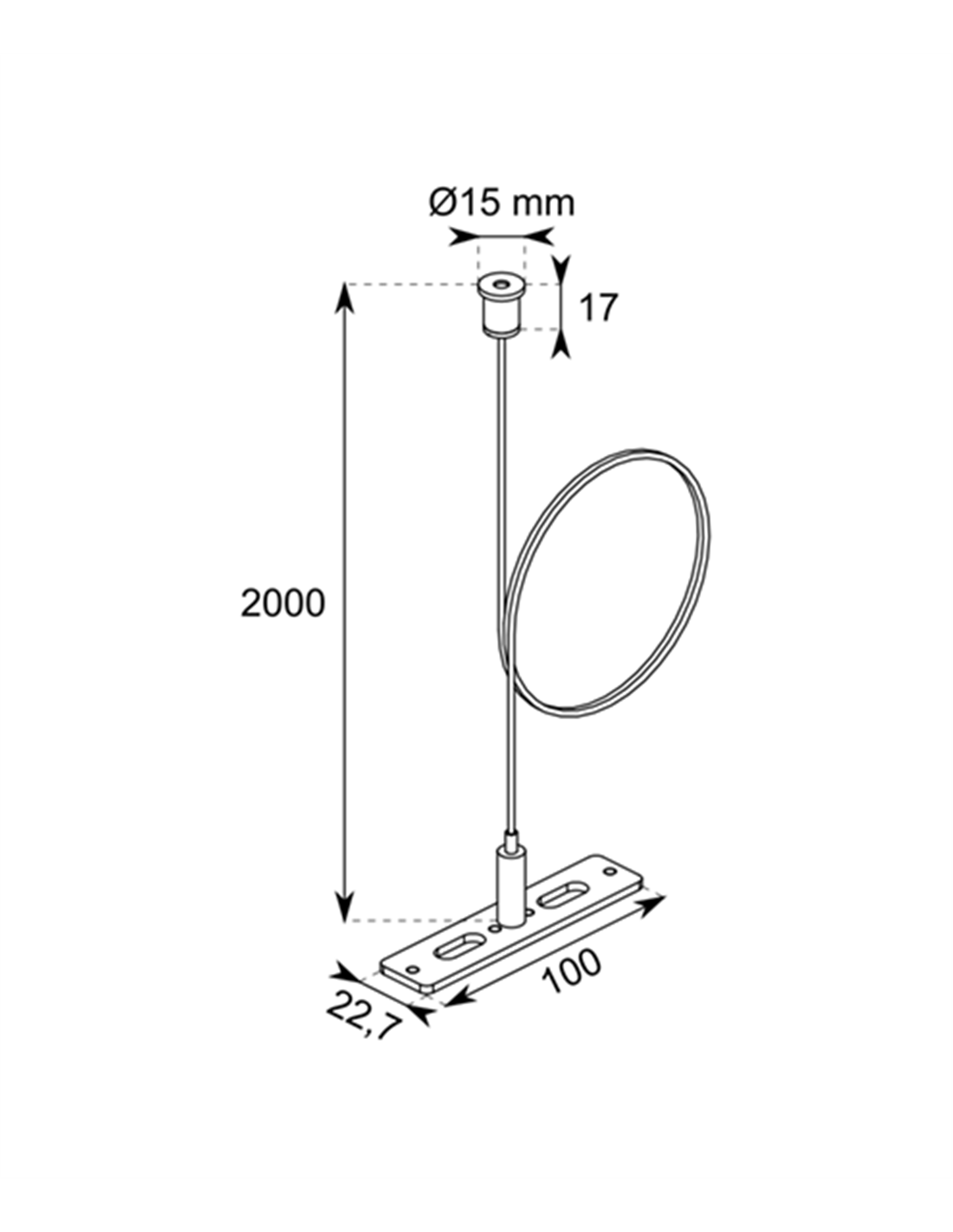 Rac Mini magnetic track suspension accessory - Conalux Rac Mini magnetic track suspension accessory - Conalux
