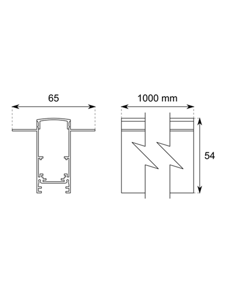 Rec recessed magnetic track - Conalux Rec recessed magnetic track - Conalux
