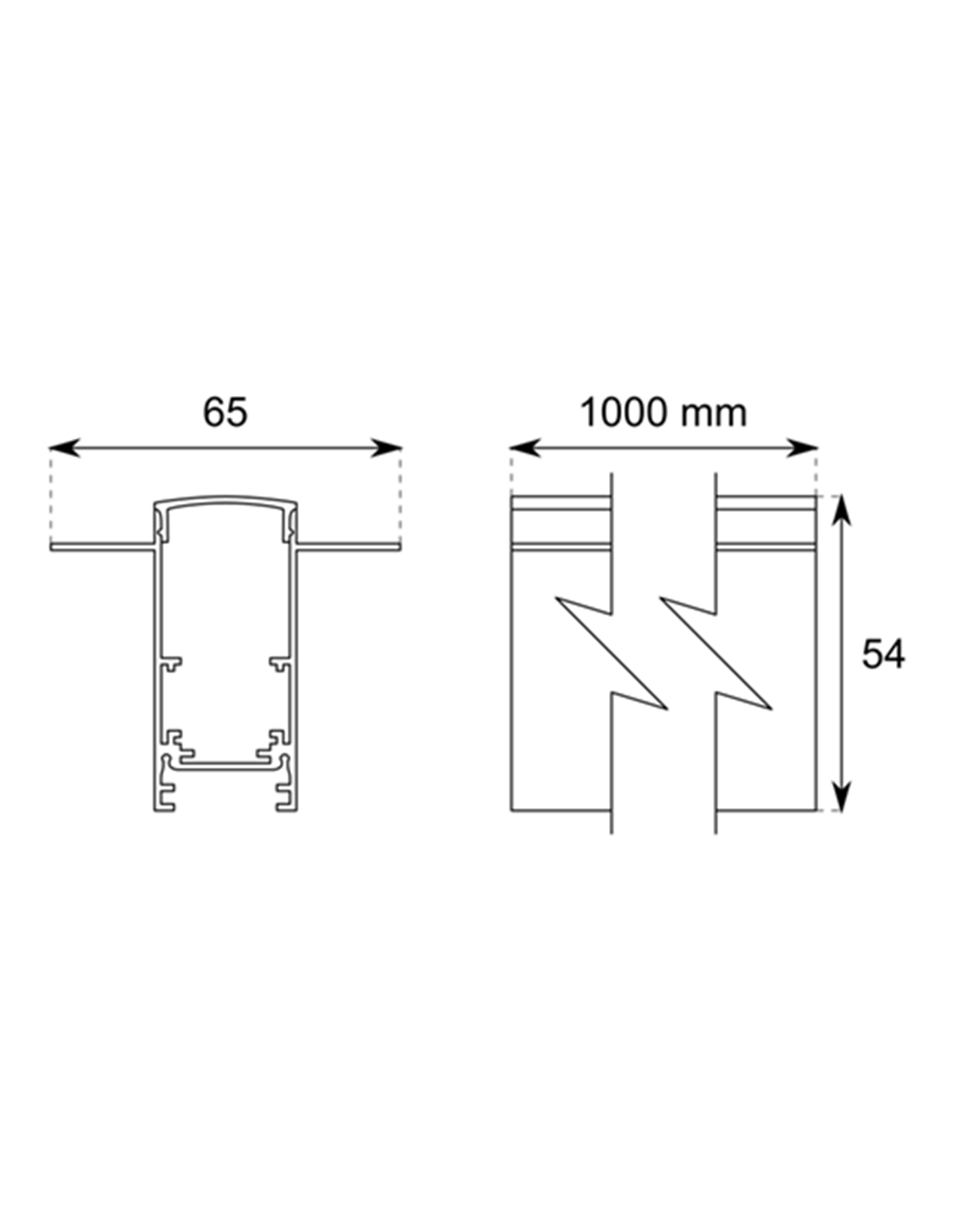 Rec recessed magnetic track - Conalux Rec recessed magnetic track - Conalux
