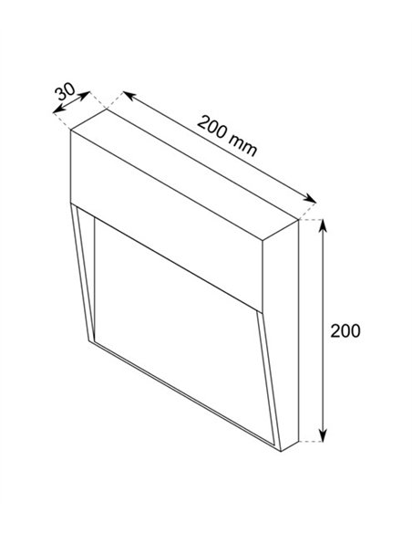 907 wall light - Conalux - Outdoor square lamp