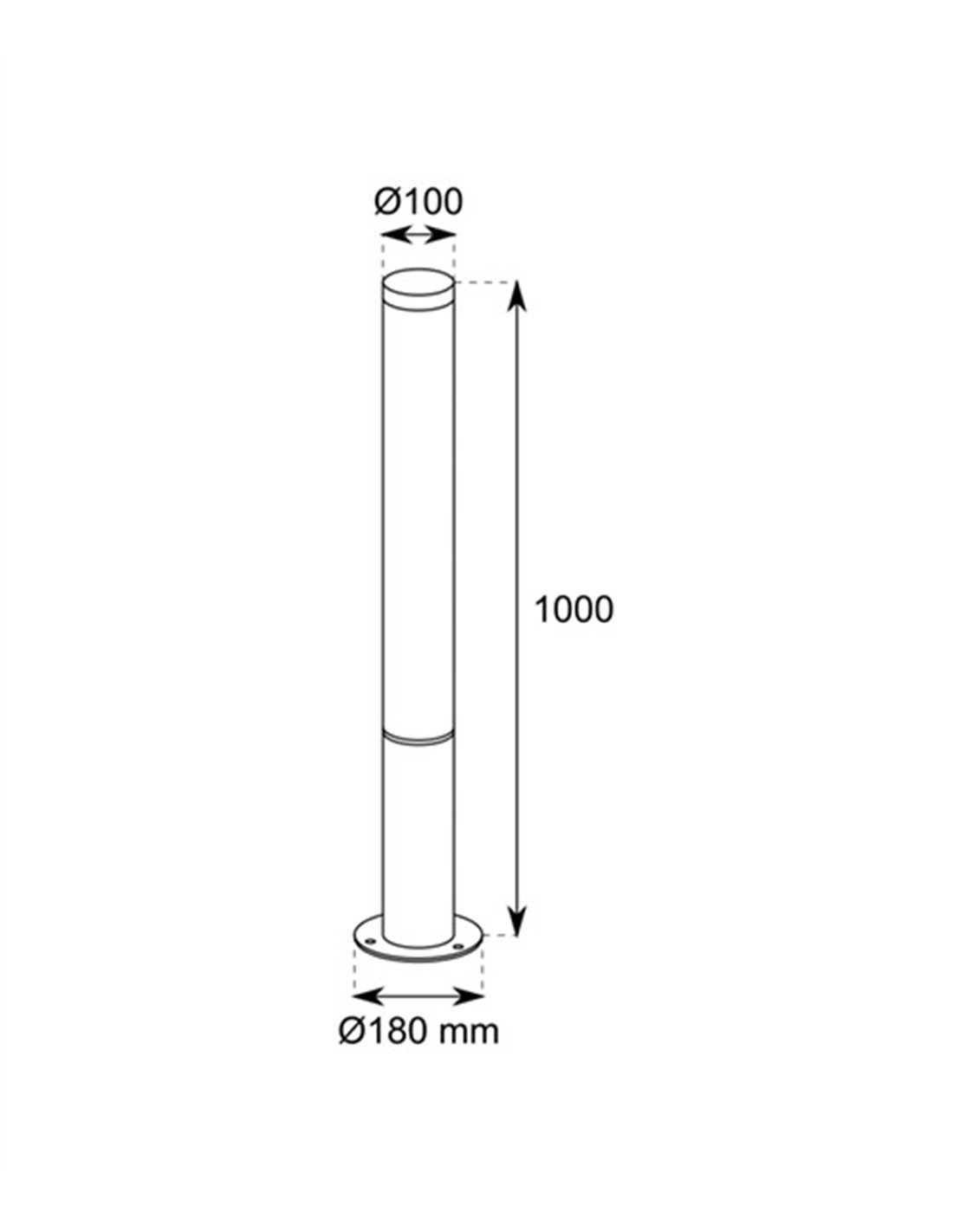 Ártica outdoor bollard - Conalux - Black garden post lamp Ártica outdoor bollard - Conalux - Black garden post lamp