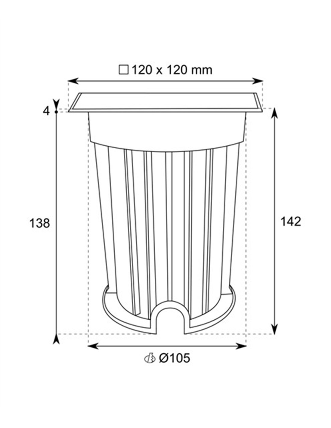 Cracov recessed ground spotlight - Conalux - Square outdoor lamp Cracov recessed ground spotlight - Conalux - Square outdoor lamp
