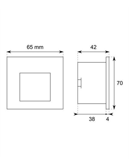 Krok recessed step light - Conalux - Square lamp for staircase lighting Krok recessed step light - Conalux - Square lamp for staircase lighting