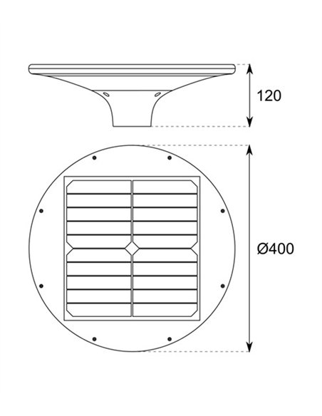 Solar outdoor street light - Conalux - Urban lamp in black Solar outdoor street light - Conalux - Urban lamp in black