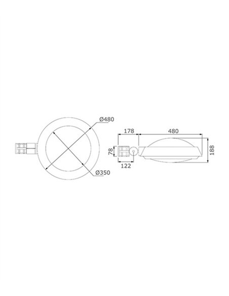 Semiglobo outdoor street light - Conalux - Urban black lamp Semiglobo outdoor street light - Conalux - Urban black lamp